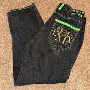 Vintage Coogi Baggy MCMLXIX Embroidered Pocket Black Denim Jeans  Size: 40x34
